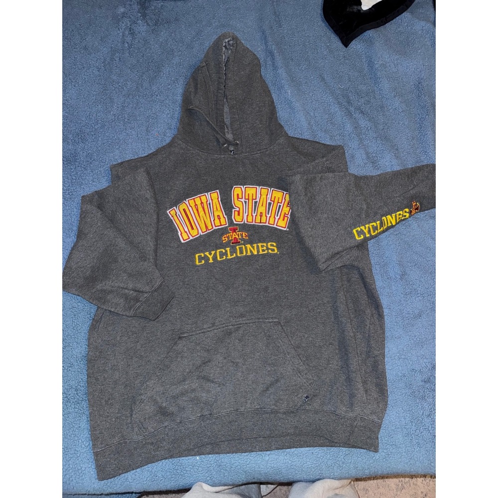 J America Iowa State Cyclones Hoodie Mens XXL Gray Charcoal Heather Sweatshirt